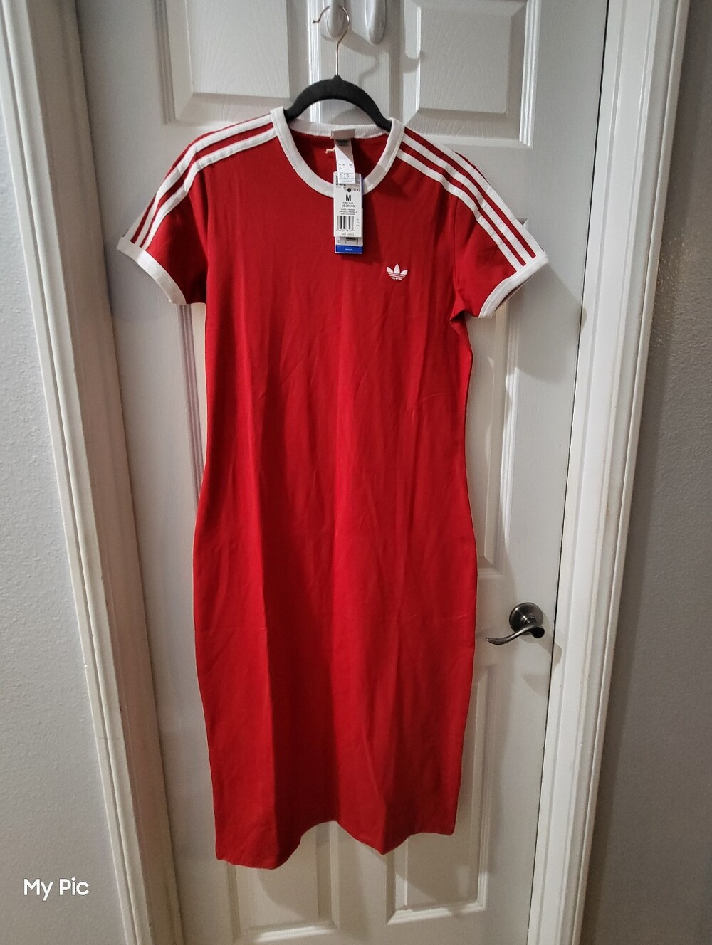 Adidas Women Red Dress with White Trim